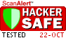 HACKER SAFE certified sites prevent over 99% of hacker crime.
