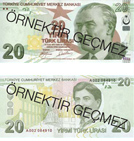 20 TL - 20  Turkish Lira