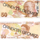 50 TL - 50  Turkish Lira