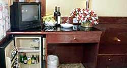 TV, refrigirator and the table