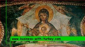 Fresco of the Virgem Mary and Jesus