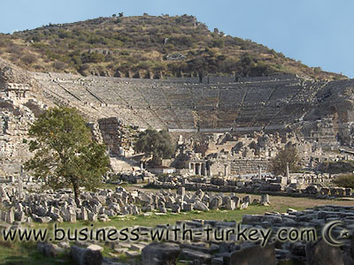 Anfiteatro em Efesus na Turquia